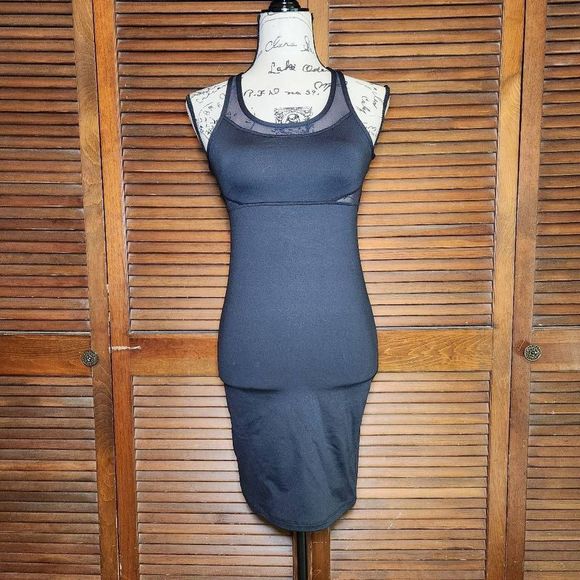 New Fabletics Tropez Mesh Cutout Bodycon Mini Dress - Picture 11 of 12